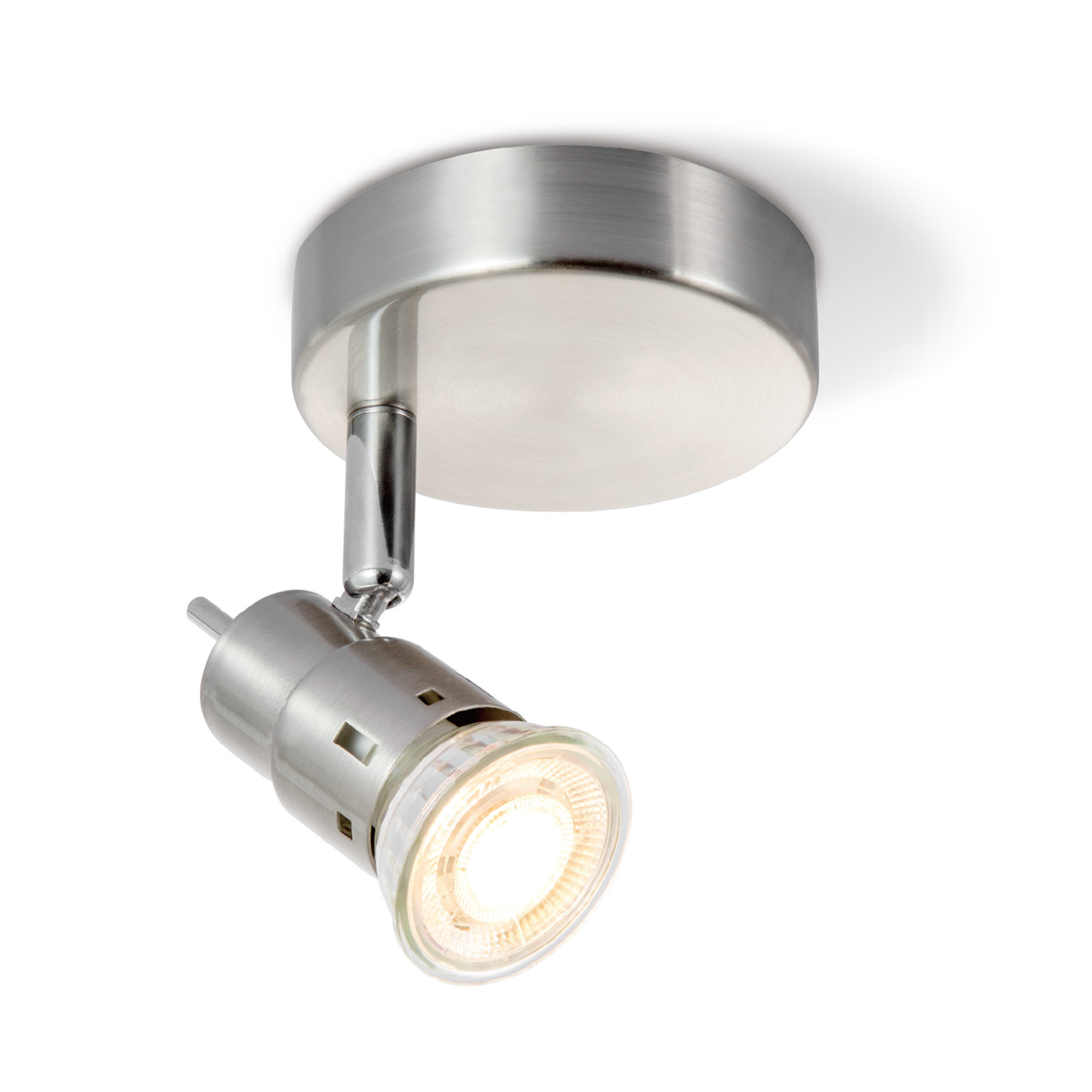 Home sweet home LED opbouwspot Cilindro Ø 9,5 cm - mat staal